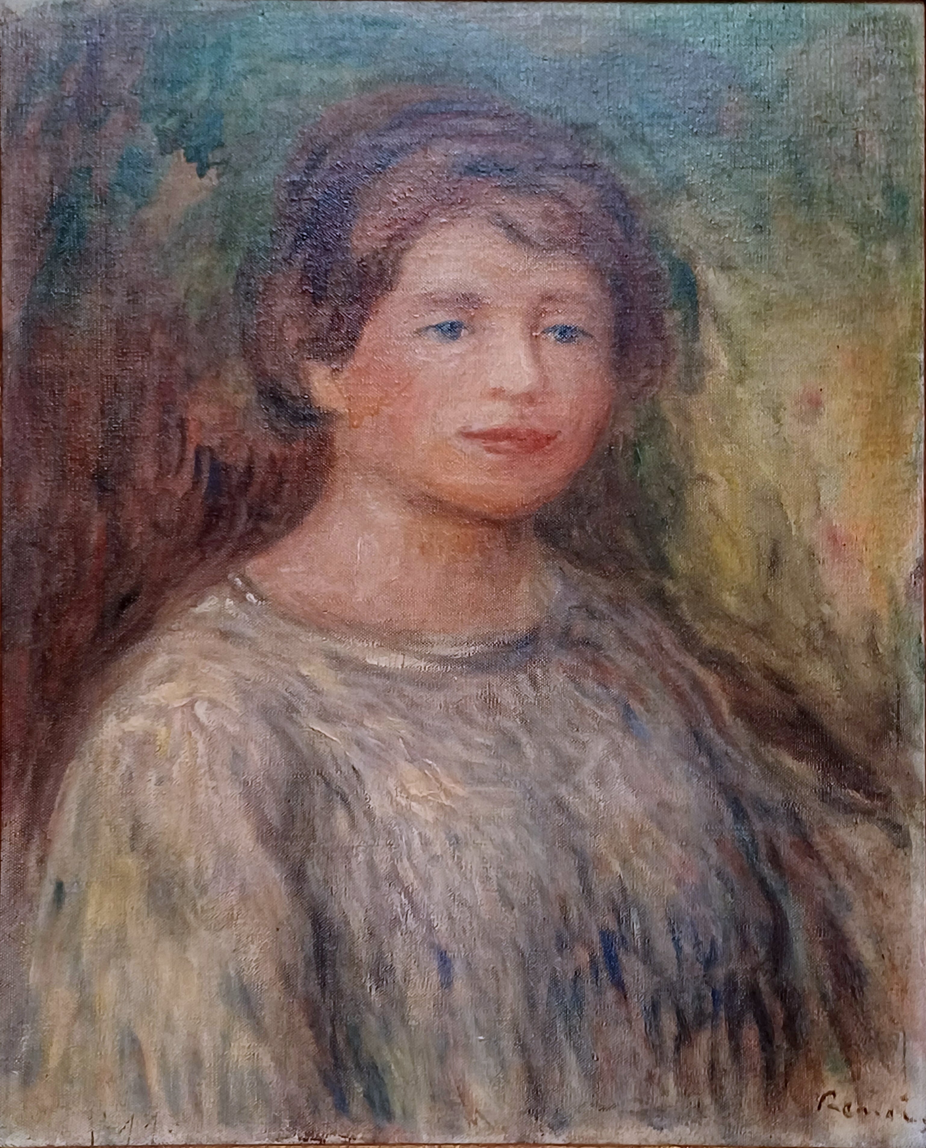 Reproduction du tableau « Portrait d'une femme - Pierre-Auguste Renoir » par Alpha Reproduction en peinture à l’huile
