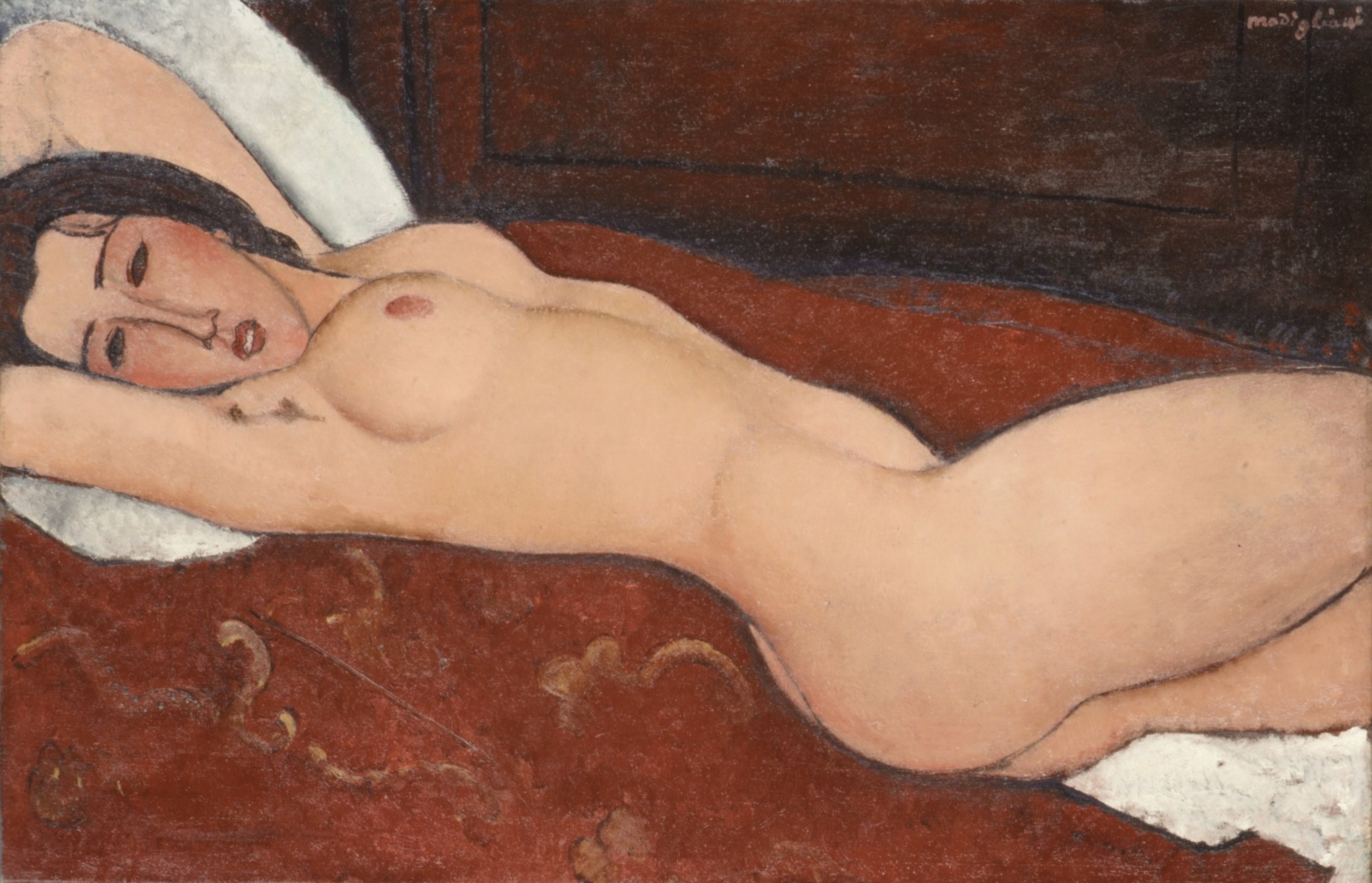 Reproduction du tableau « Nu couché - Amedeo Modigliani » par Alpha Reproduction en peinture à l’huile