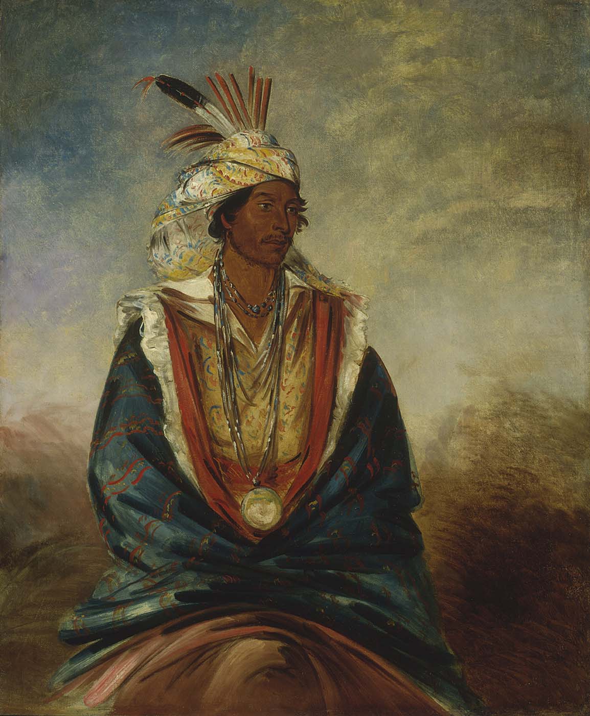Tel-maz-há-za, un guerrier de distinction - George Catlin