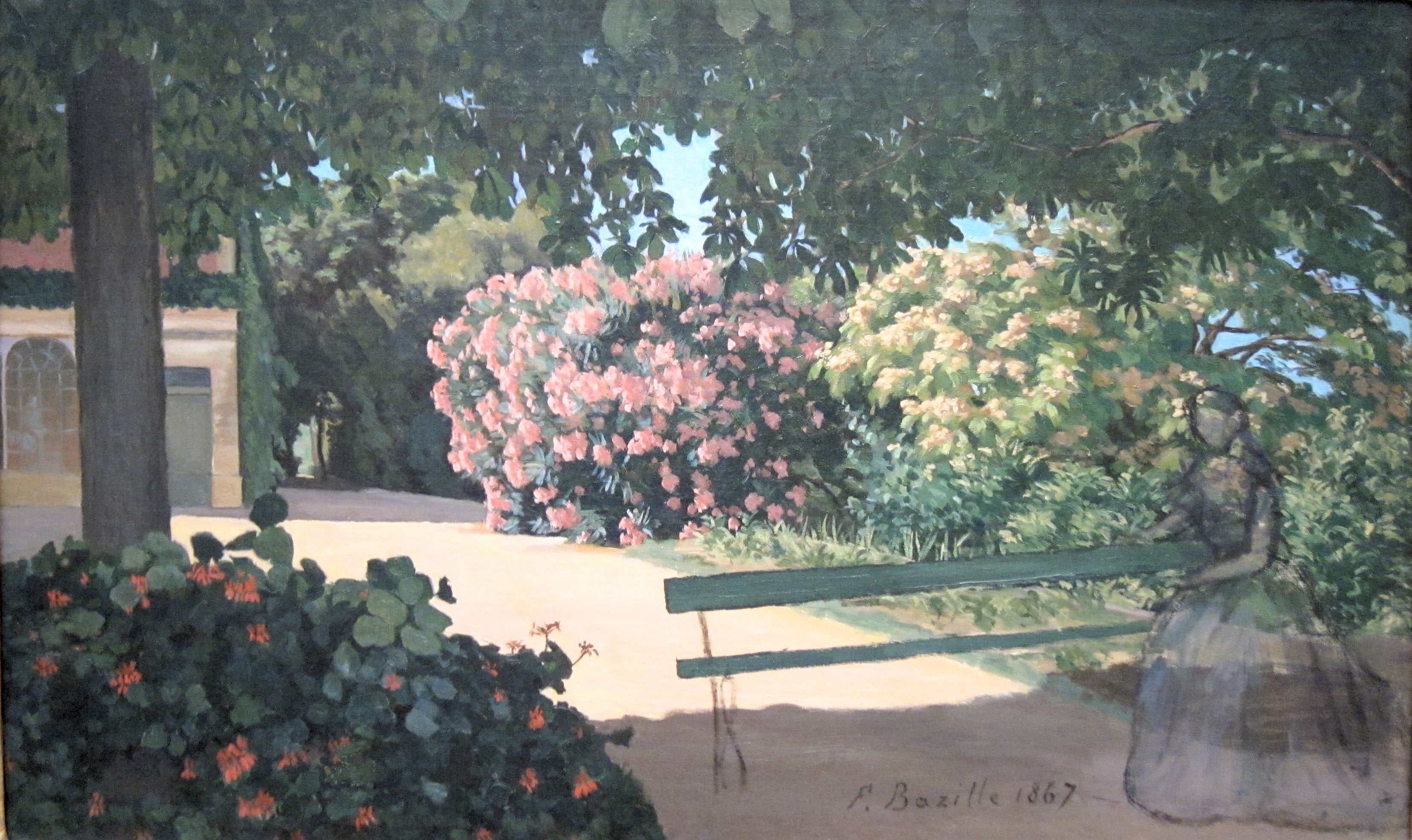 Reproduction du tableau « La Terrasse à Méric - Frédéric Bazille » par Alpha Reproduction en peinture à l’huile