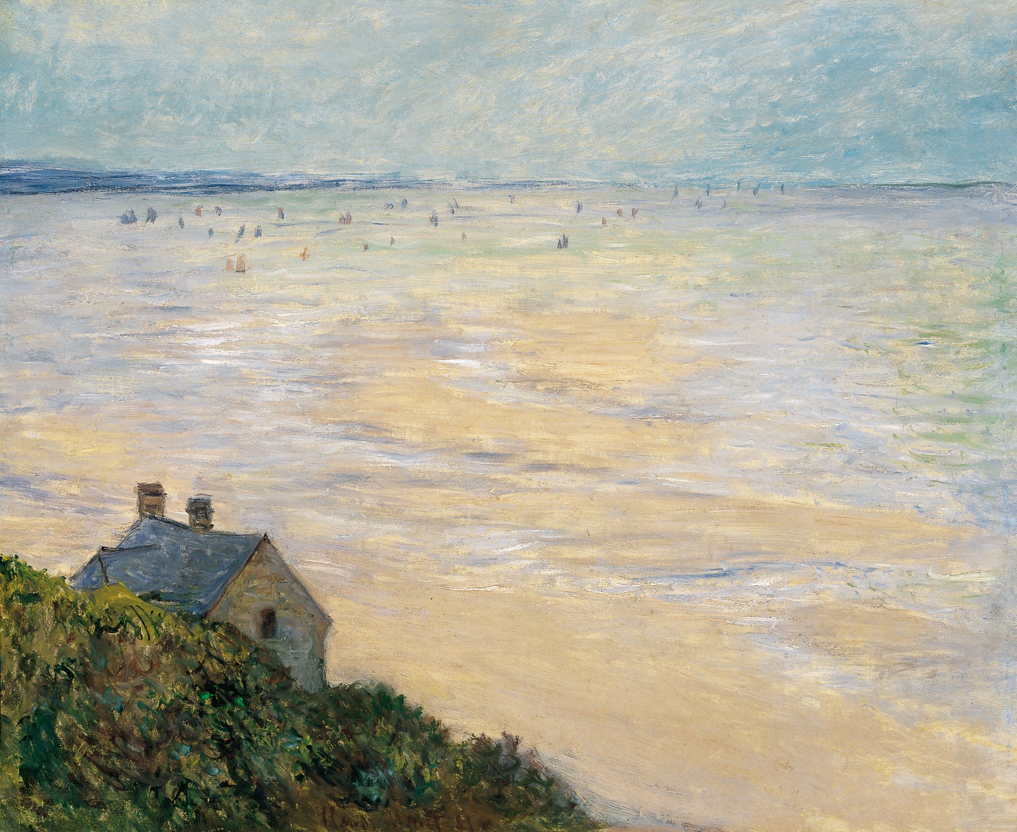 Reproduction du tableau « La Cabane à Trouville, marée basse - Claude Monet » par Alpha Reproduction en peinture à l’huile