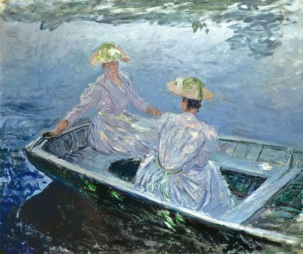 Reproduction du tableau « La Barque bleue - Claude Monet » par Alpha Reproduction en peinture à l’huile
