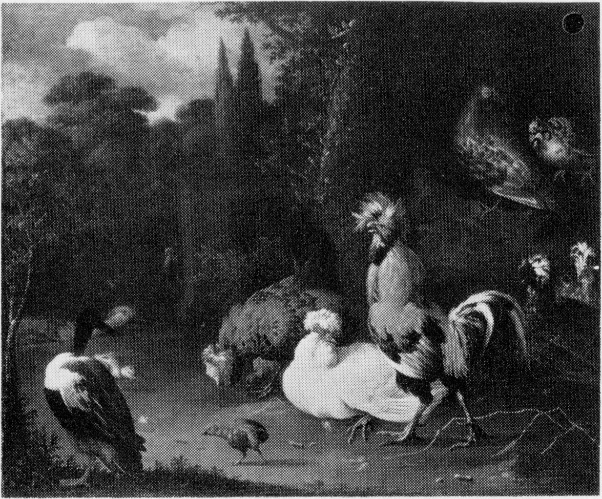 Poulets et canards dans un parc - Melchior de Hondecoeter