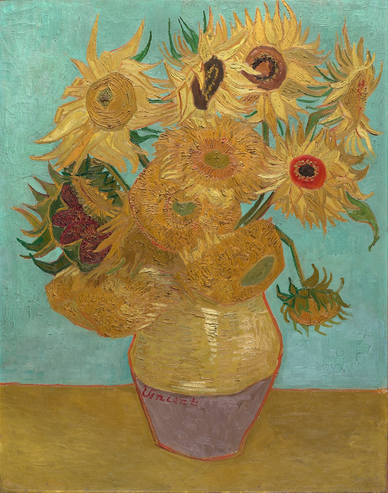 Reproduction du tableau « Tournesols - Vincent van Gogh » par Alpha Reproduction en peinture à l’huile