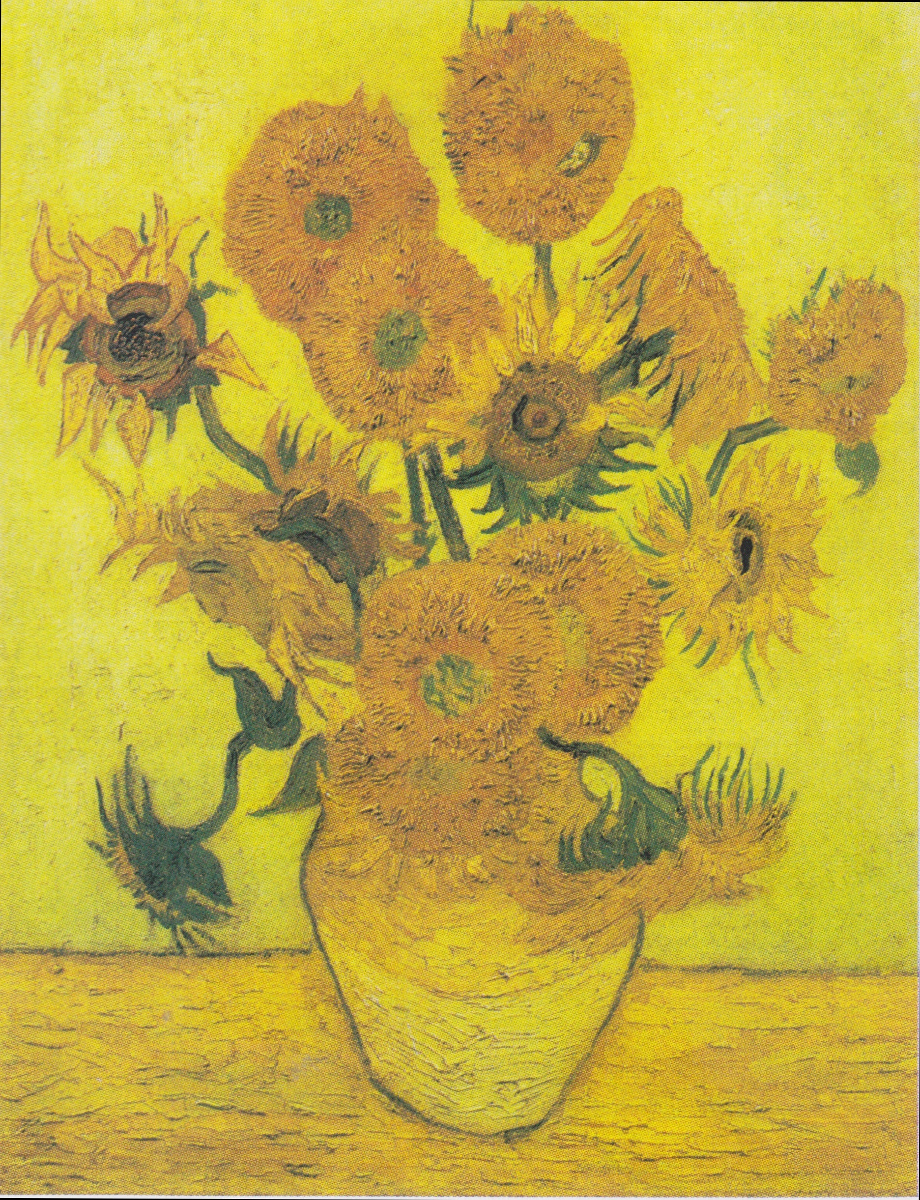 Reproduction du tableau « Nature morte : Vase avec quinze tournesols - Vincent van Gogh » par Alpha Reproduction en peinture à l’huile