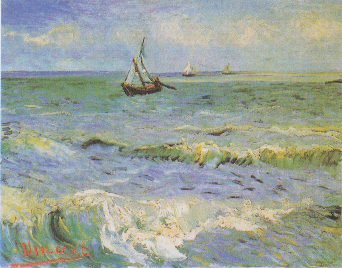 La Mer aux Saintes-Maries peinte par Vincent van Gogh en juin 1888