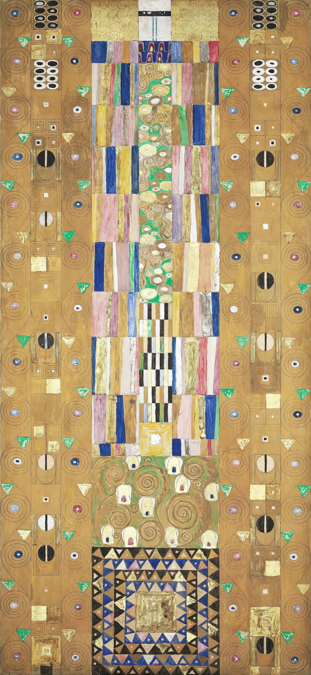 Le Chevalier, panneau vertical de Gustav Klimt pour la frise Stoclet
