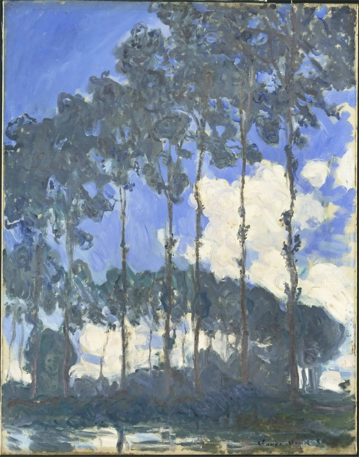 Peupliers de Monet, palette verte et bleue pour choisir un tableau selon sa pièce