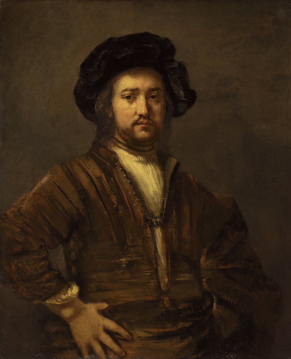 Portrait d’un homme les mains sur les hanches de Rembrandt, record aux enchères