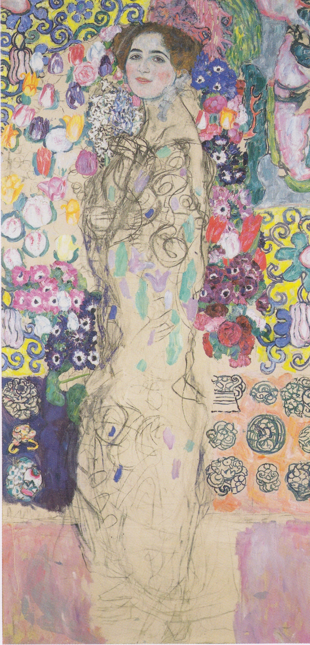 Ria Munk III, portrait posthume inachevé peint par Gustav Klimt