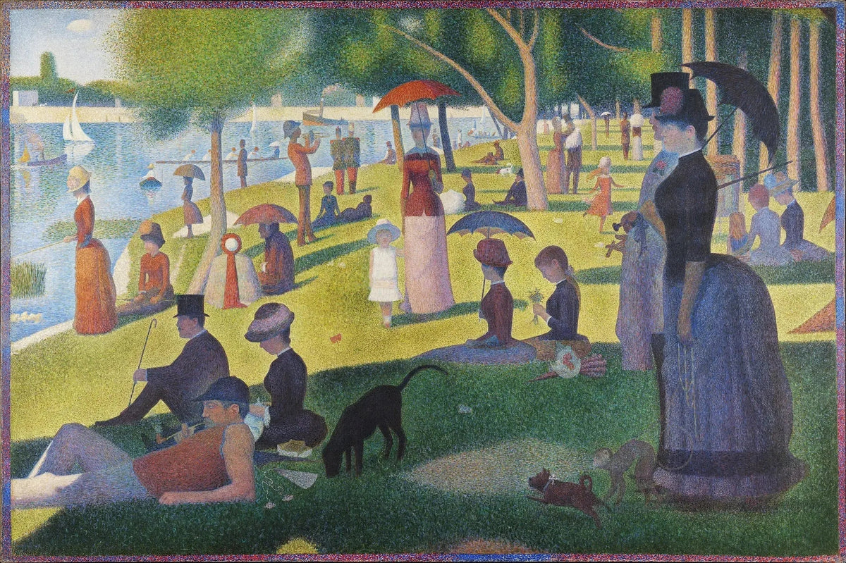 Un dimanche après-midi à l’Île de la Grande Jatte de Georges Seurat, repère du pointillisme