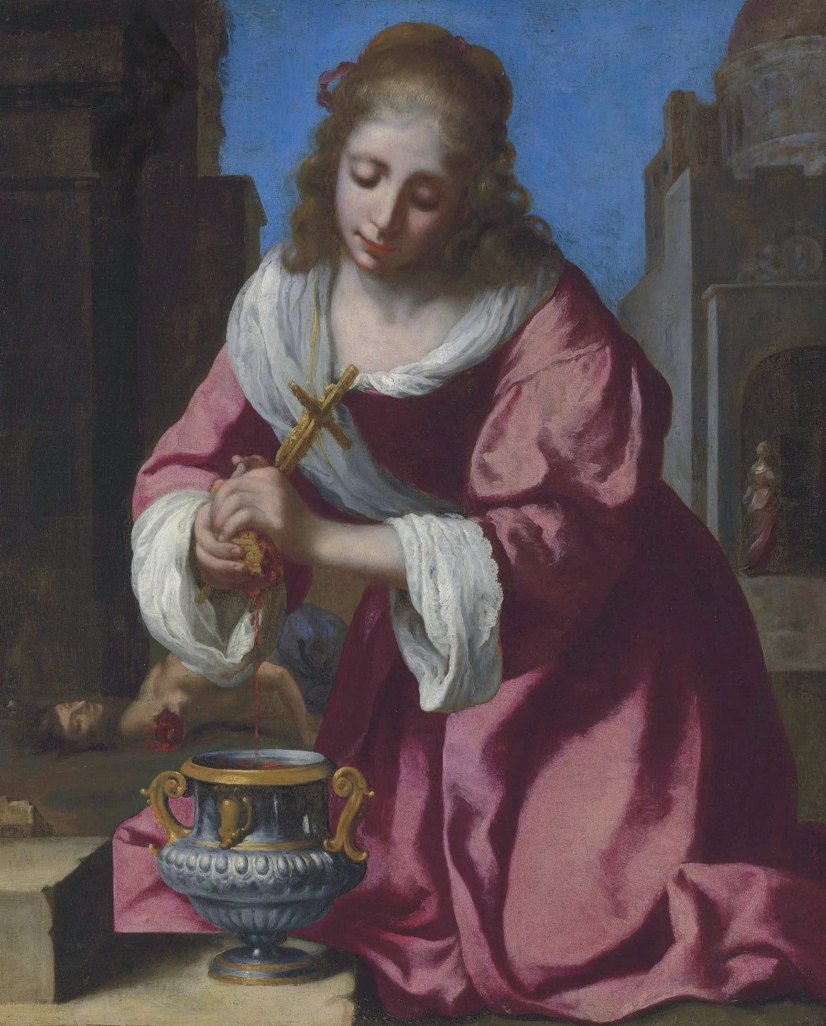 Sainte Praxède, tableau attribué à Johannes Vermeer, conservé en dépôt à Tokyo