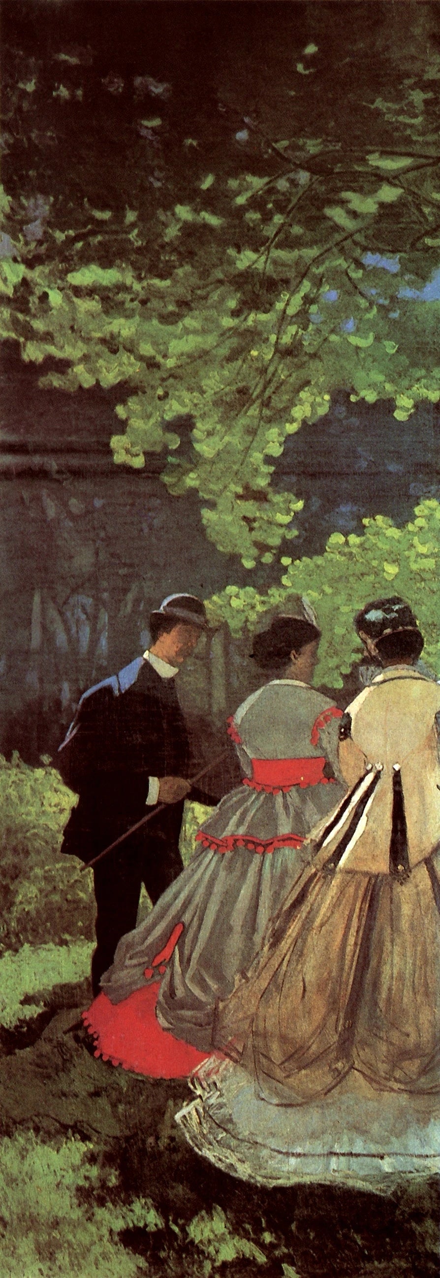 Le Déjeuner sur l’herbe – fragment gauche de Claude Monet, vue complète