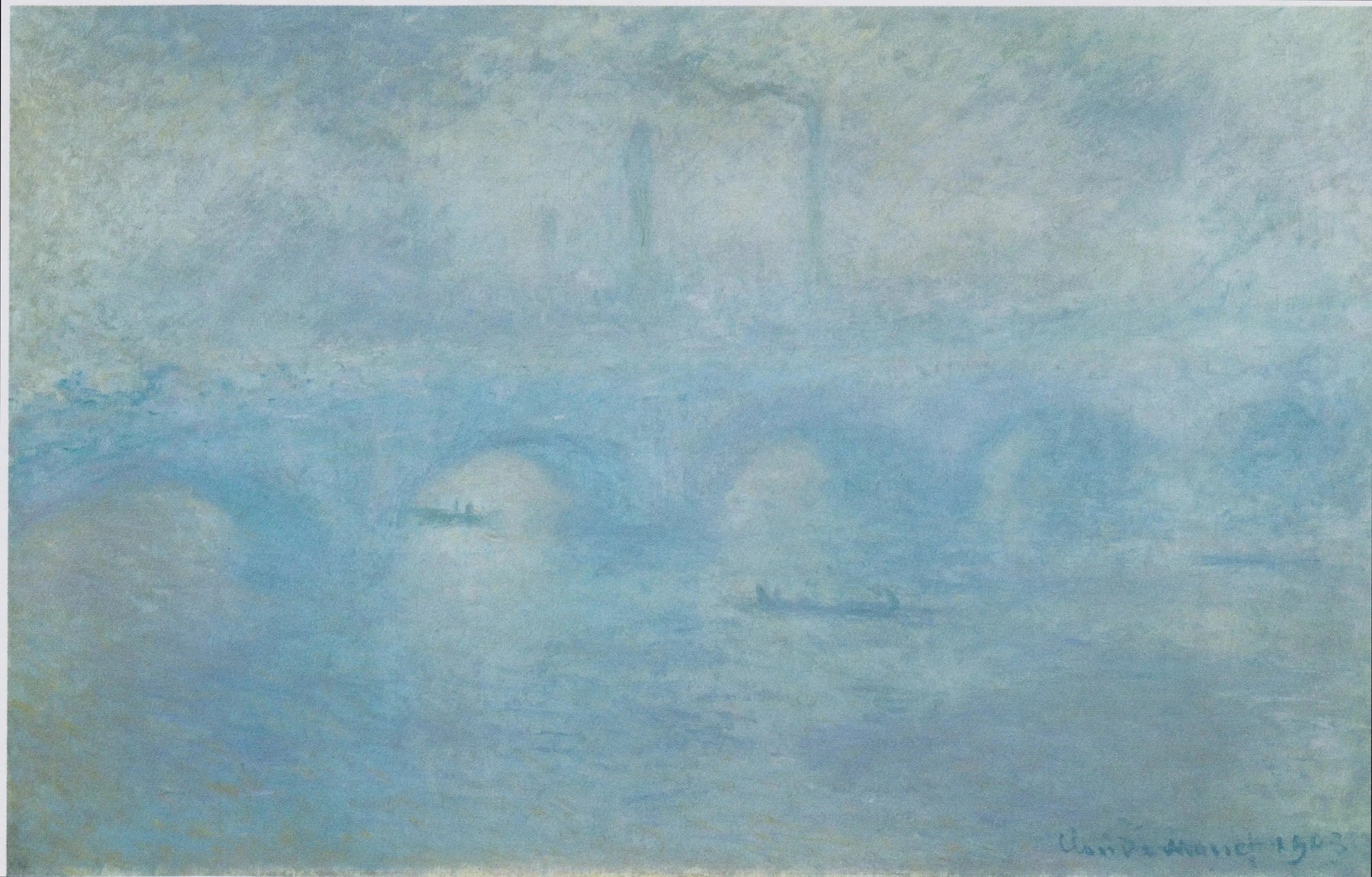 Le Pont de Waterloo, effet de brouillard de Claude Monet – vue complète