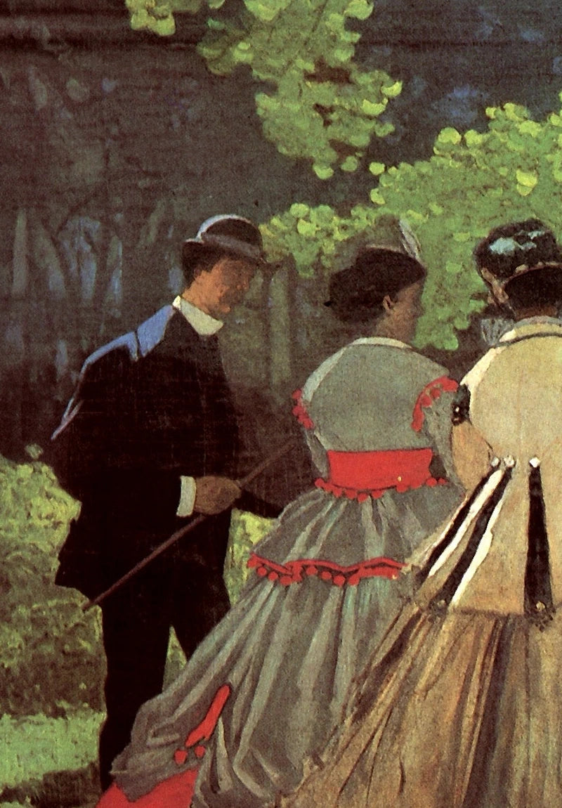 Détail de Frédéric Bazille et des figures du fragment gauche du Déjeuner sur l’herbe