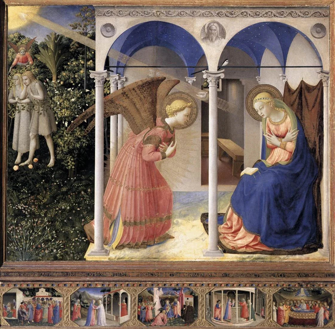 L’Annonciation — Fra Angelico, Prado, peinture de Fra Angelico