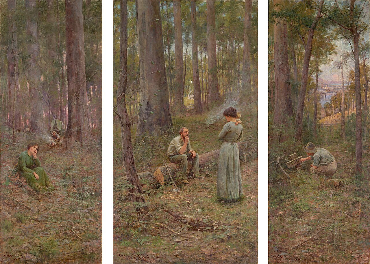 Frederick McCubbin, The pioneer, 1904, huile sur toile, National Gallery of Victoria