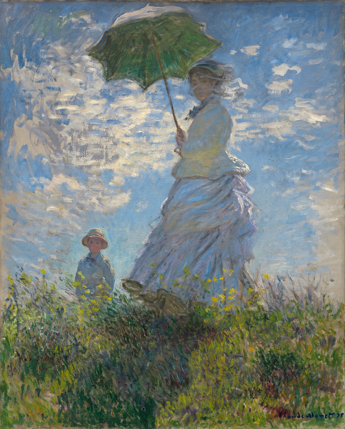 หญิงสาวกับร่ม — มาดามโมเนต์และลูกชายของเธอ - Claude Monet