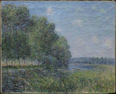 Reproduction du tableau « Vue sur la rivière - Alfred Sisley » par Alpha Reproduction en peinture à l’huile