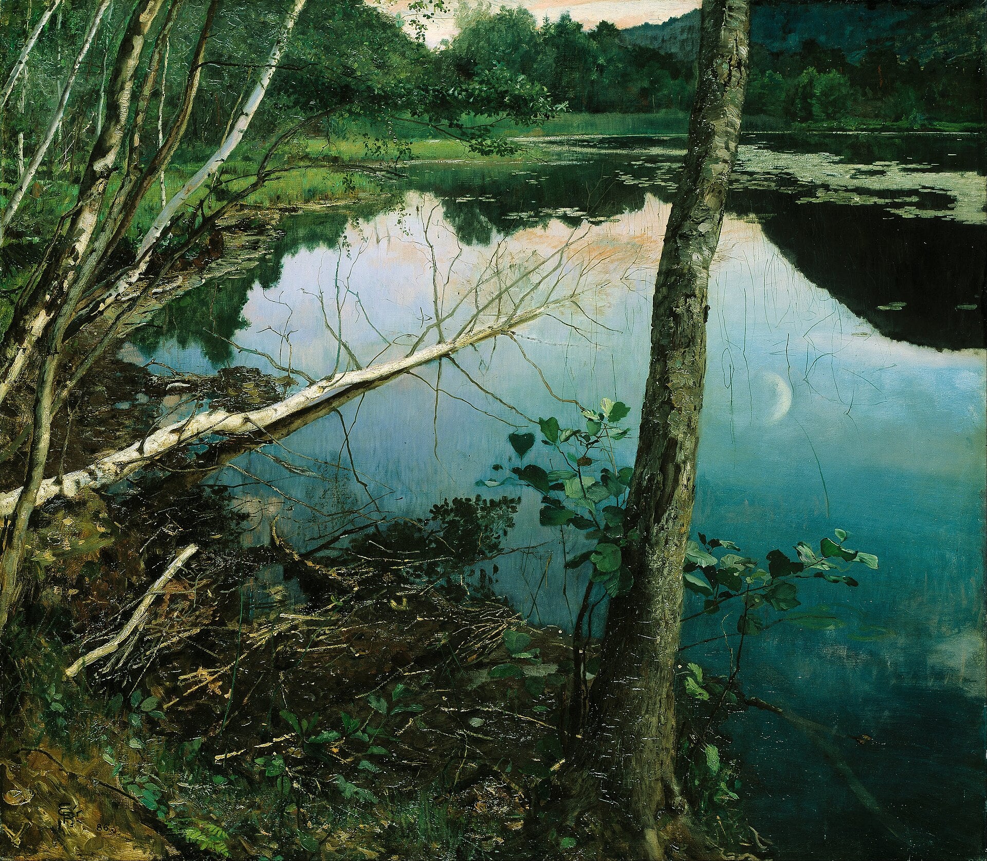 Nuit d’été, Eilif Peterssen, 1886, peinture à l’huile