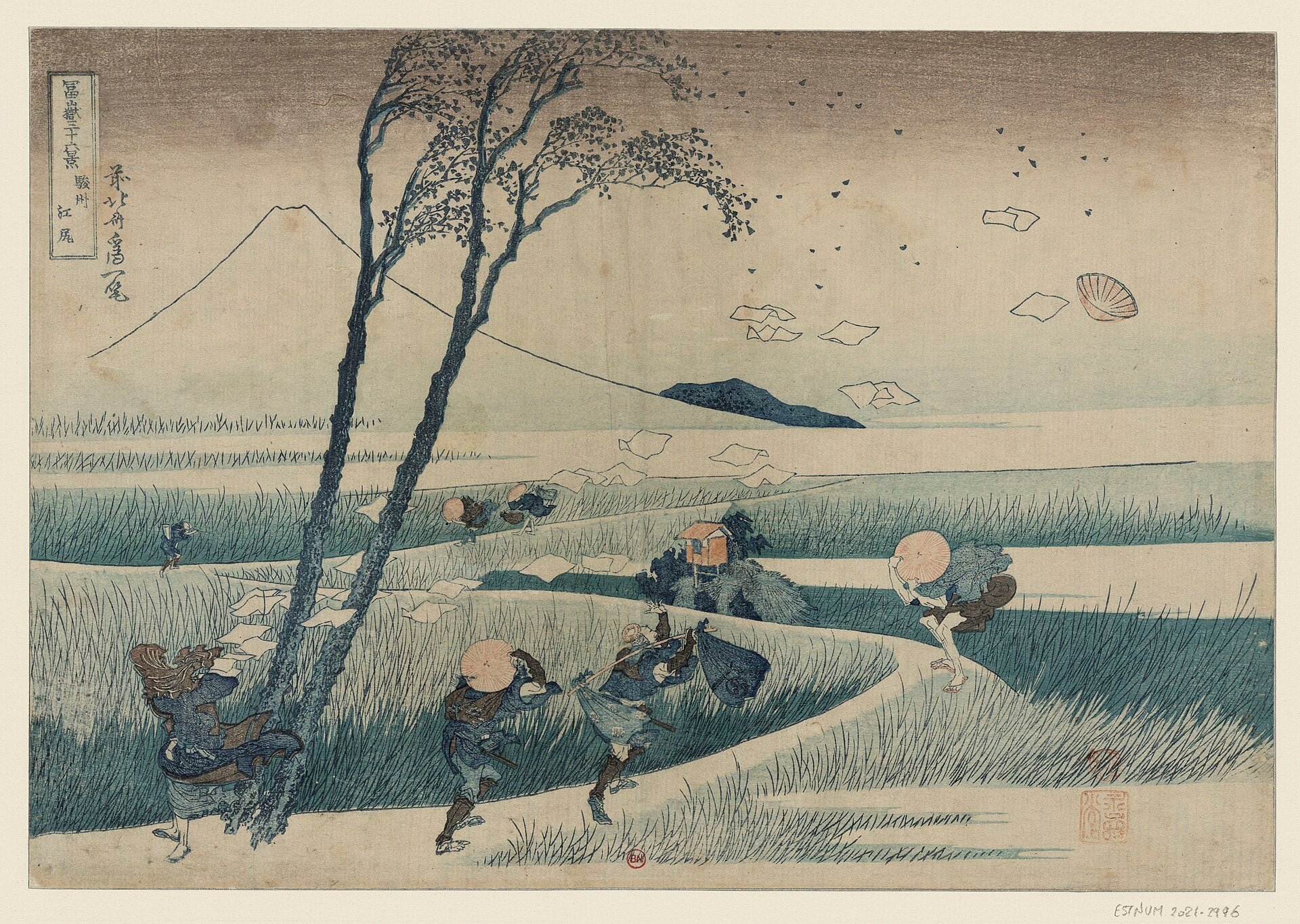 Trente-six vues du mont Fuji : Ejiri dans la province de Suruga - Katsushika Hokusai