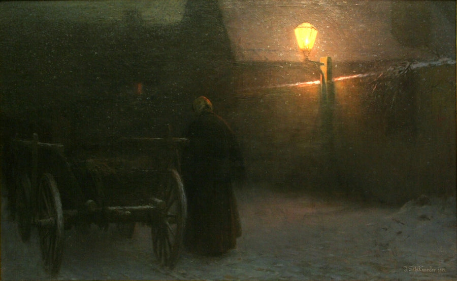 Neige — Crépuscule d’hiver, Jakub Schikaneder, 1899