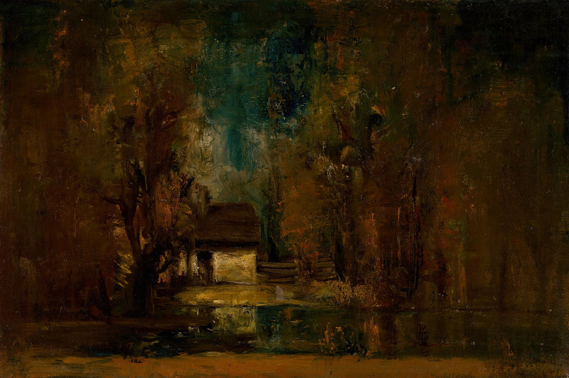 Solitude dans les bois, nuit de lune - László Mednyánszky