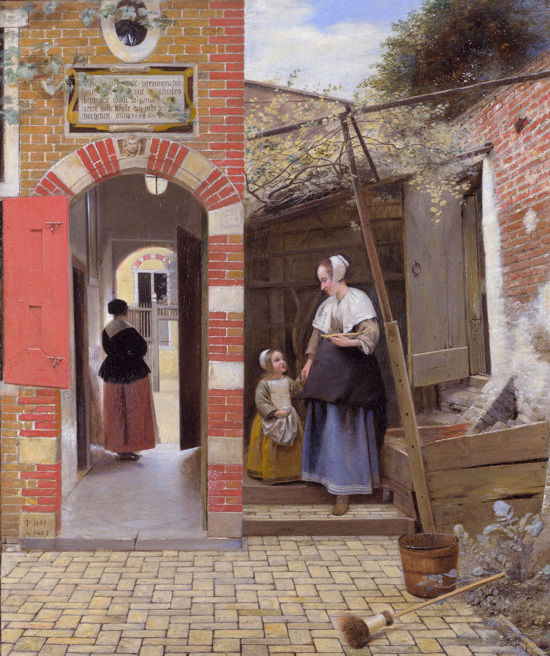 La Cour d’une maison à Delft - Pieter de Hooch