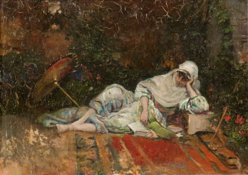 Femme orientale lisant - Theodor Aman