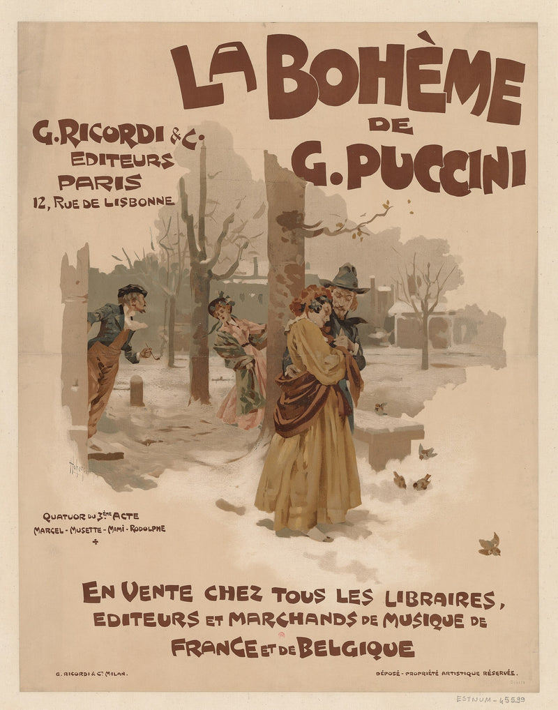 Affiche Ricordi - Adolfo Hohenstein