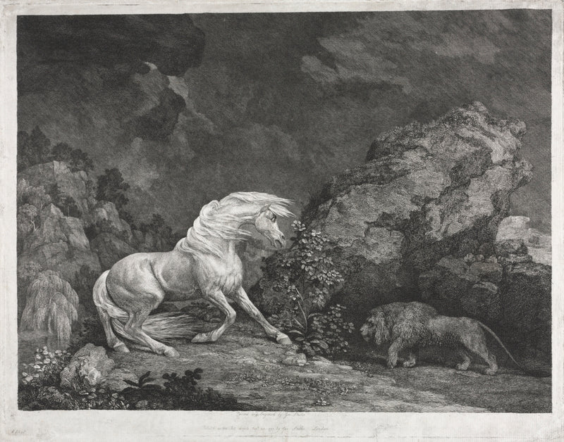 Cheval effrayé par un lion - George Stubbs