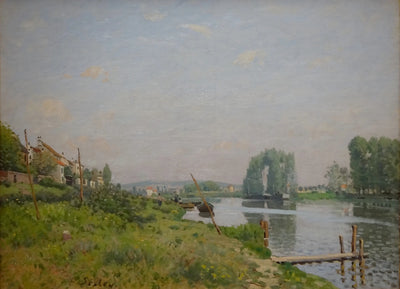 Reproduction du tableau « L'Île Saint-Denis - Alfred Sisley » par Alpha Reproduction en peinture à l’huile