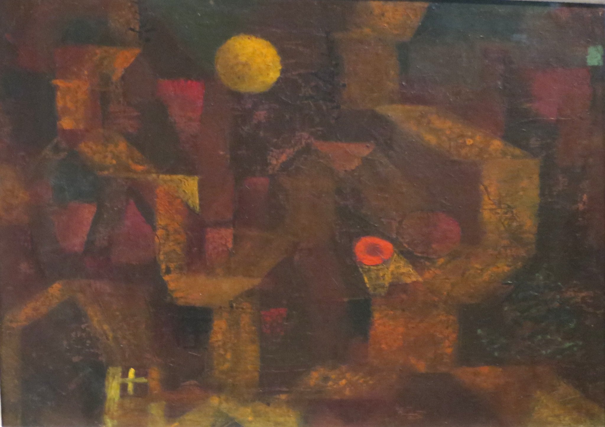 Abstract Architectural Composition with Dark Yellow Ball — Paul Klee