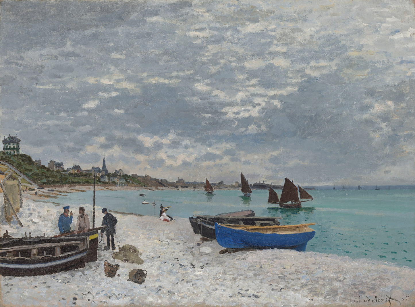 « ชายหาดที่แซงต์-อาเดรส » – Claude Monet, 1867