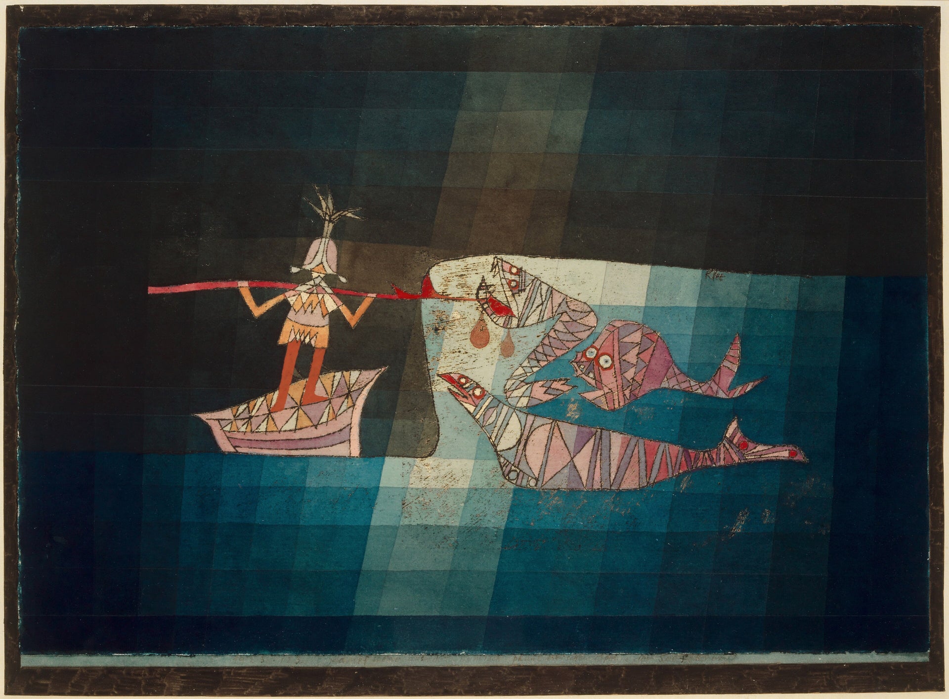 Kampfscene aus der komisch phantastischen Oper der Seefahrer, 1923 - Paul Klee