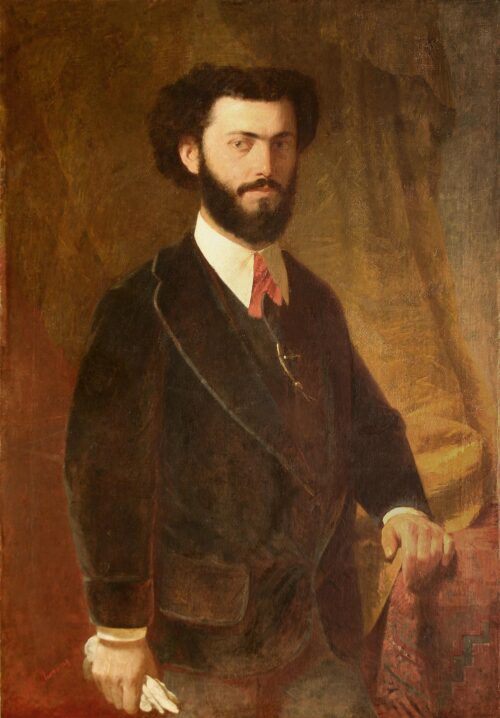 Portrait de Georgios Proveleggios, Nikiforos Lytras, 1867, Oil on canvas