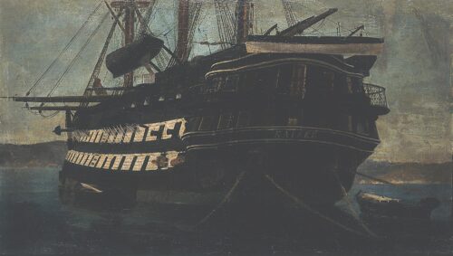 Le Navire-école autrichien Kaiser, Konstantinos Volanakis, 1866, Oil on canvas