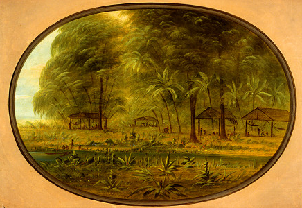 Un village caribéen en Guyane néerlandaise - George Catlin