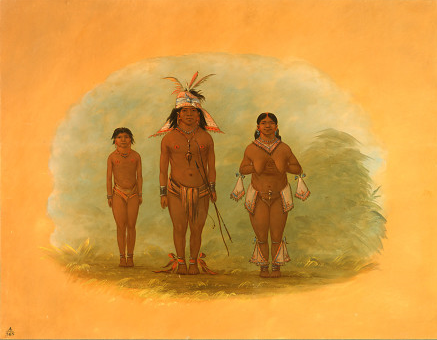 Une famille Chetibo - George Catlin