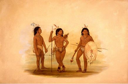 Un chef Puelchee et deux jeunes guerriers - George Catlin