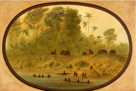 Un petit village de langue, Uruguay - George Catlin