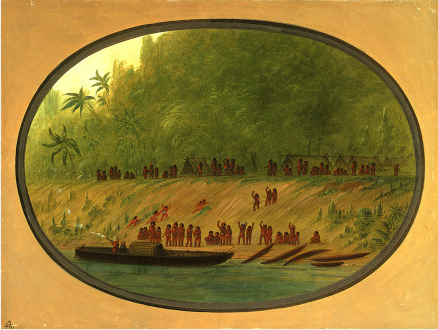 Un petit village d'Orejona - George Catlin