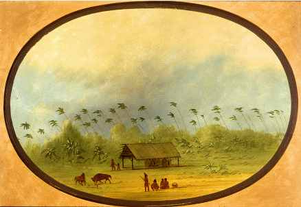 Un petit village de Tobos - George Catlin