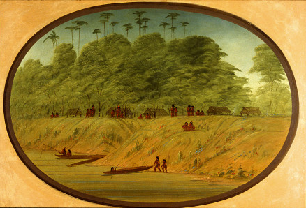 Un petit village – Indiens Payaguas - George Catlin