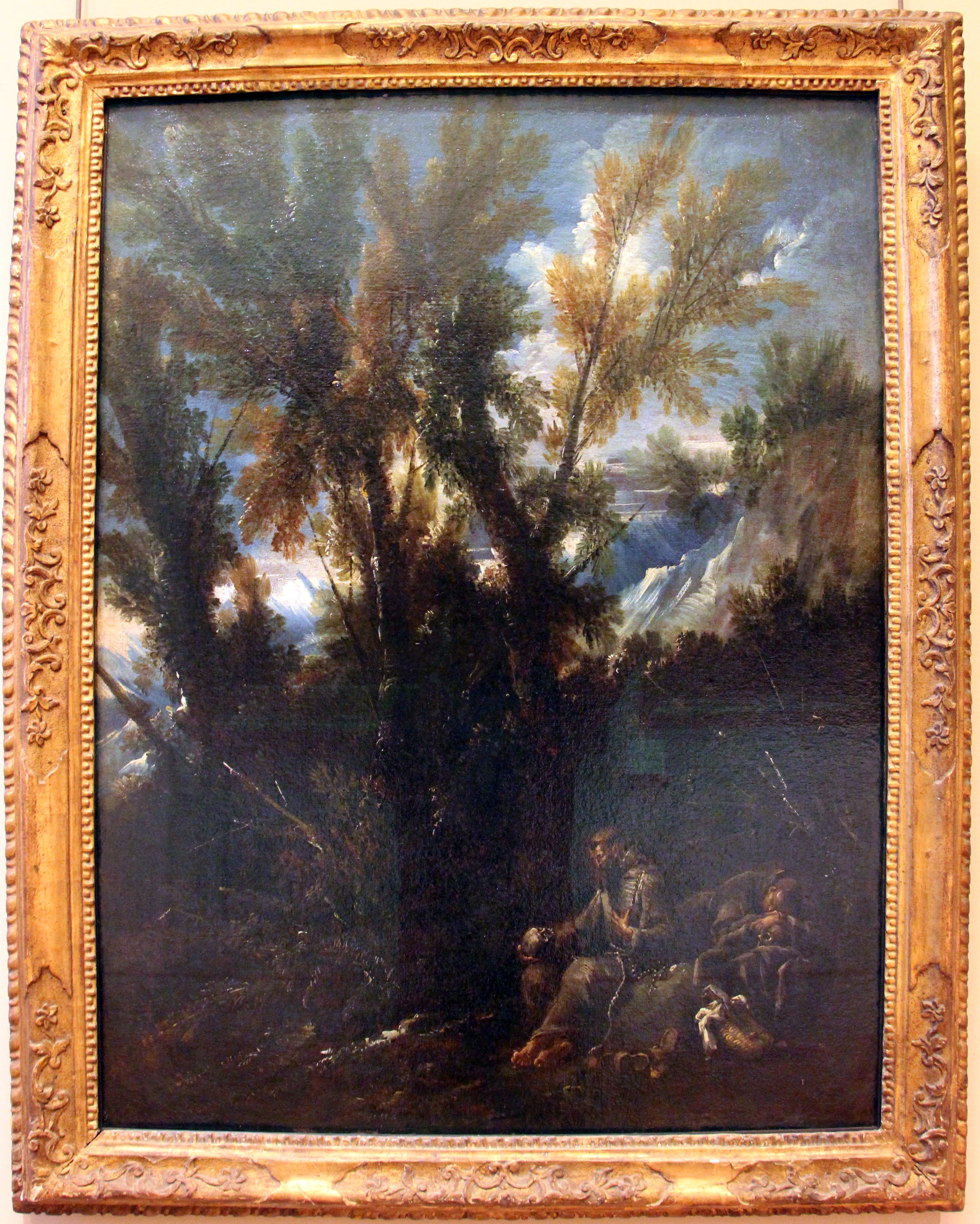 Deux Ermites dans un bois - Alessandro Magnasco image 1 reproduction de peinture à l’huile