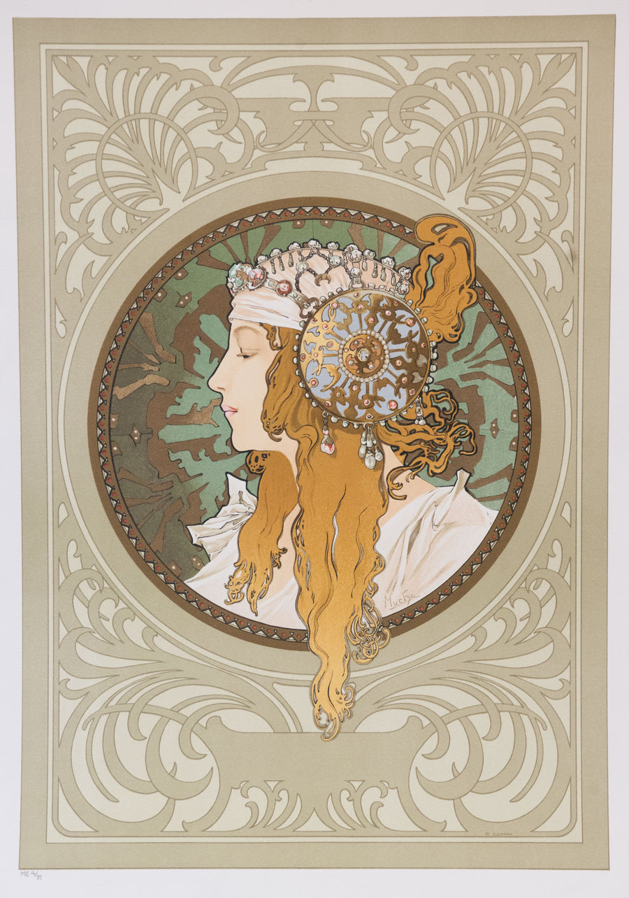 Tête byzantine : la Blonde - Alphonse Mucha