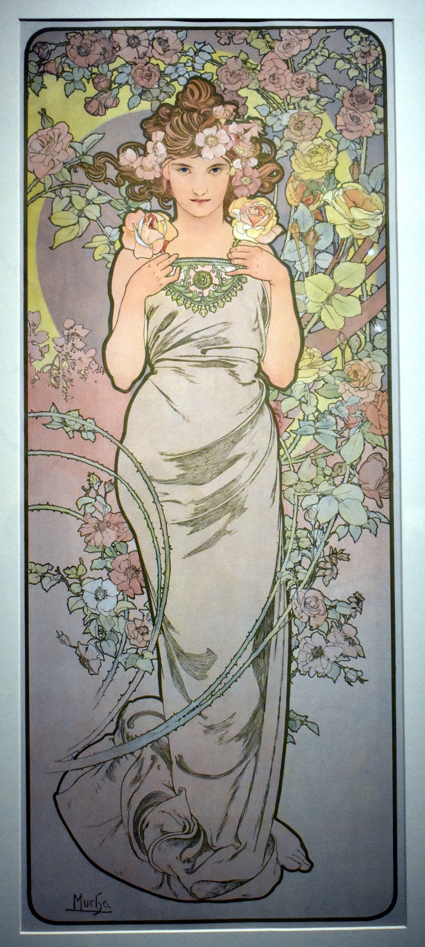 Les Fleurs : la Rose — Alphonse Mucha
