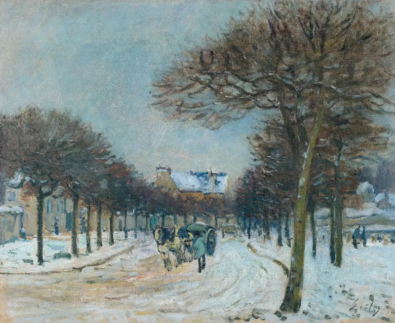 เส้นทางเลี่ยง Abreuvoir de Marly-le-Roi, เวลาหิมะ - Alfred Sisley