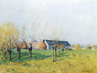 Reproduction du tableau « La Ferme du Trou d'Enfer, matinée d'automne - Alfred Sisley » par Alpha Reproduction en peinture à l’huile