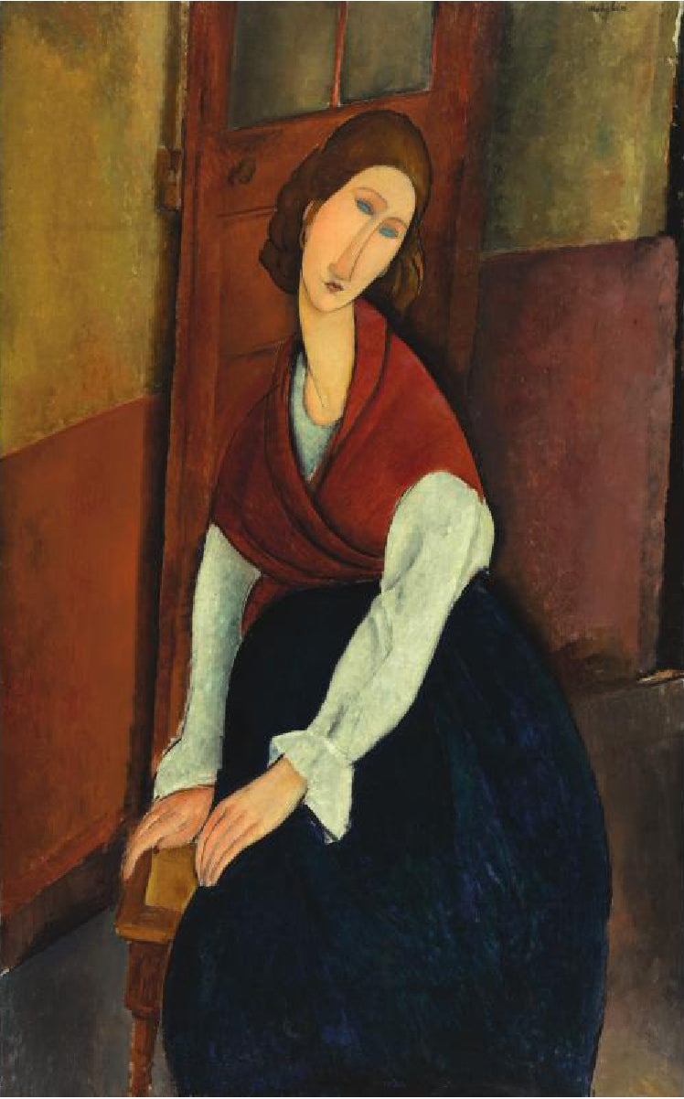 Reproduction du tableau « Jeanne Hébuterne devant une porte - Amedeo Modigliani » par Alpha Reproduction en peinture à l’huile